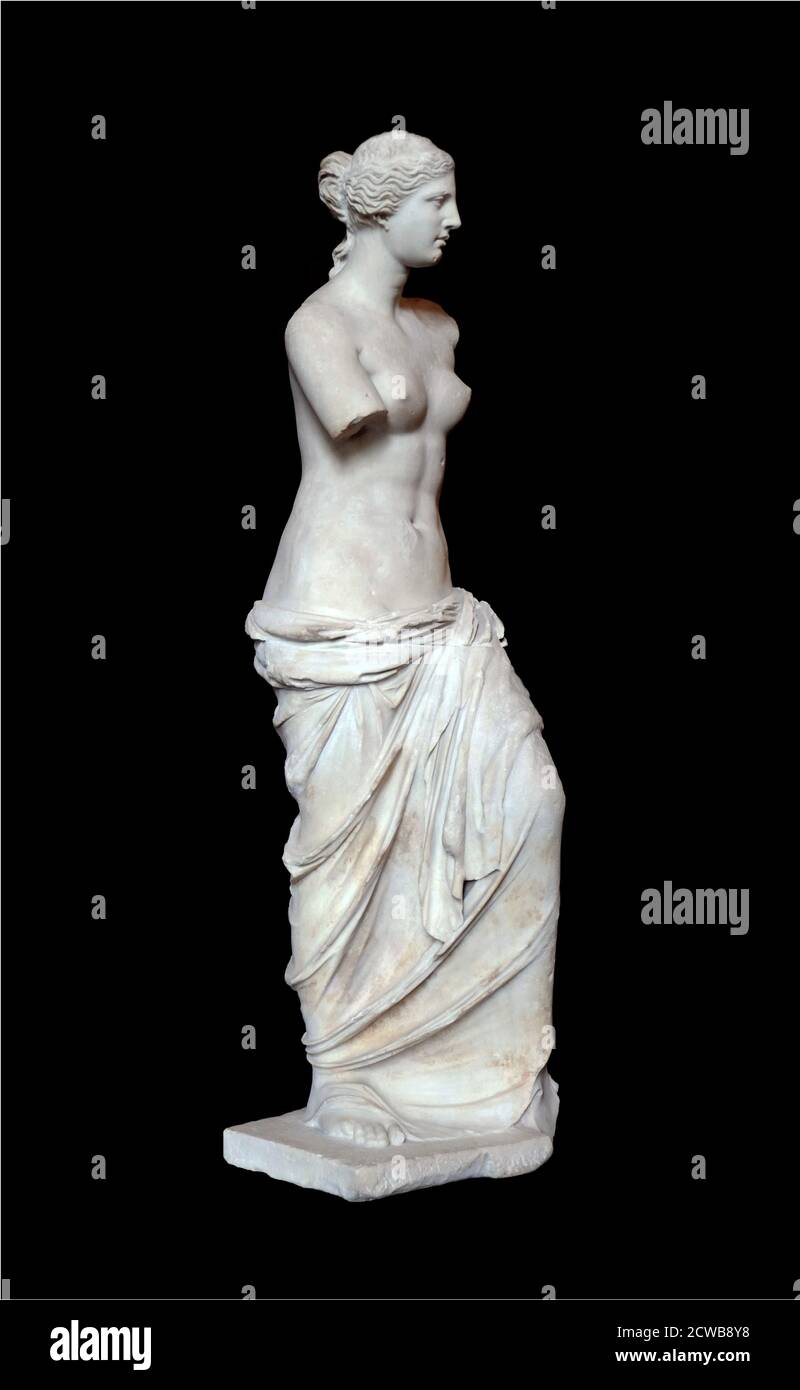 Marmorskulptur von Alexandros von Antiochia, bekannt als Venus de Milo. Alexandros von Antiochia ein griechischer Bildhauer des hellenistischen Zeitalters Stockfoto