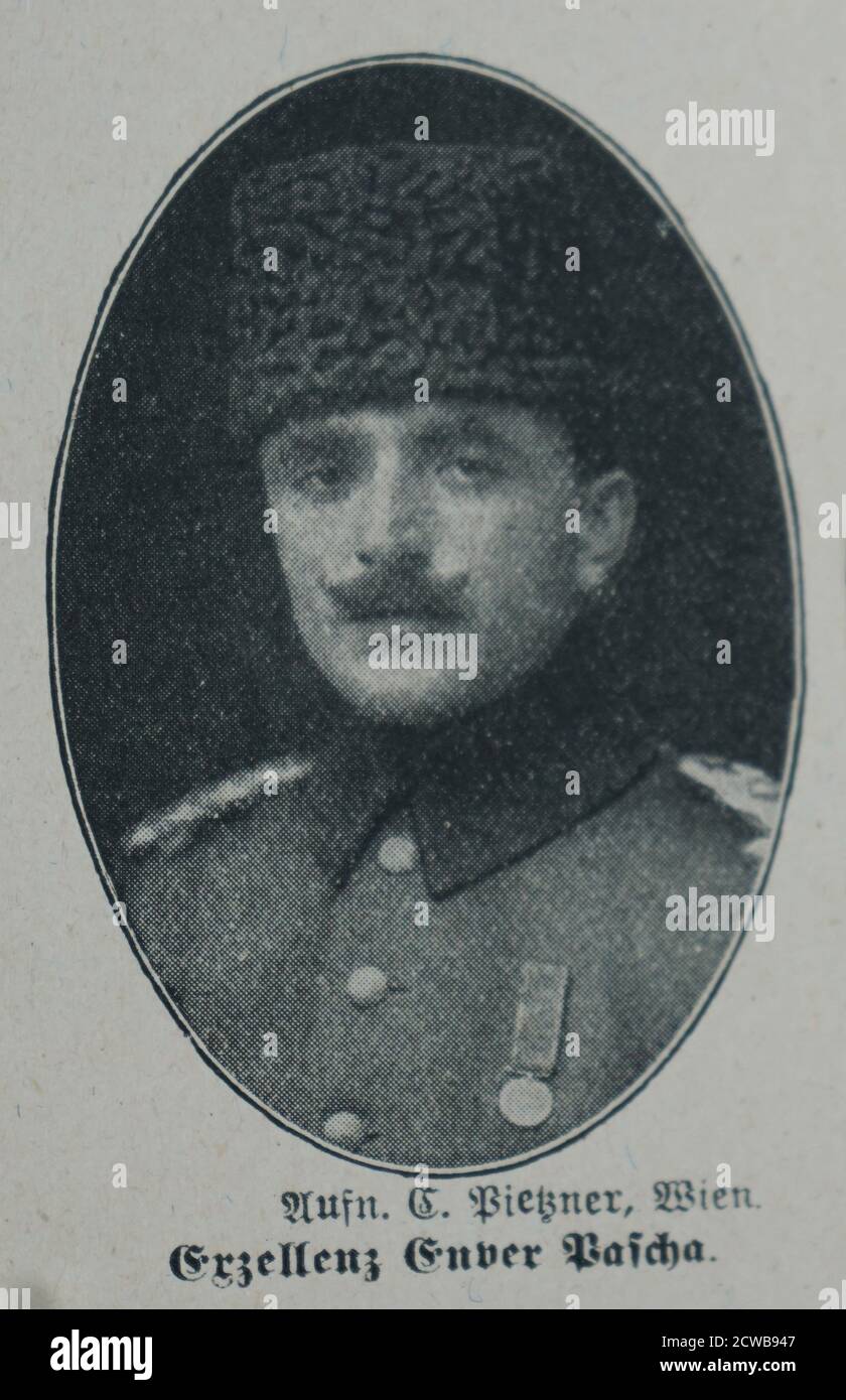 Ismail Enver Pascha (1881 - 1922); osmanischer Offizier und Führer der Jungen Türkischen Revolution von 1908. Er wurde der wichtigste Führer des Osmanischen Reiches sowohl in den Balkankriegen (1912-13) und im Ersten Weltkrieg (1914-18) Stockfoto