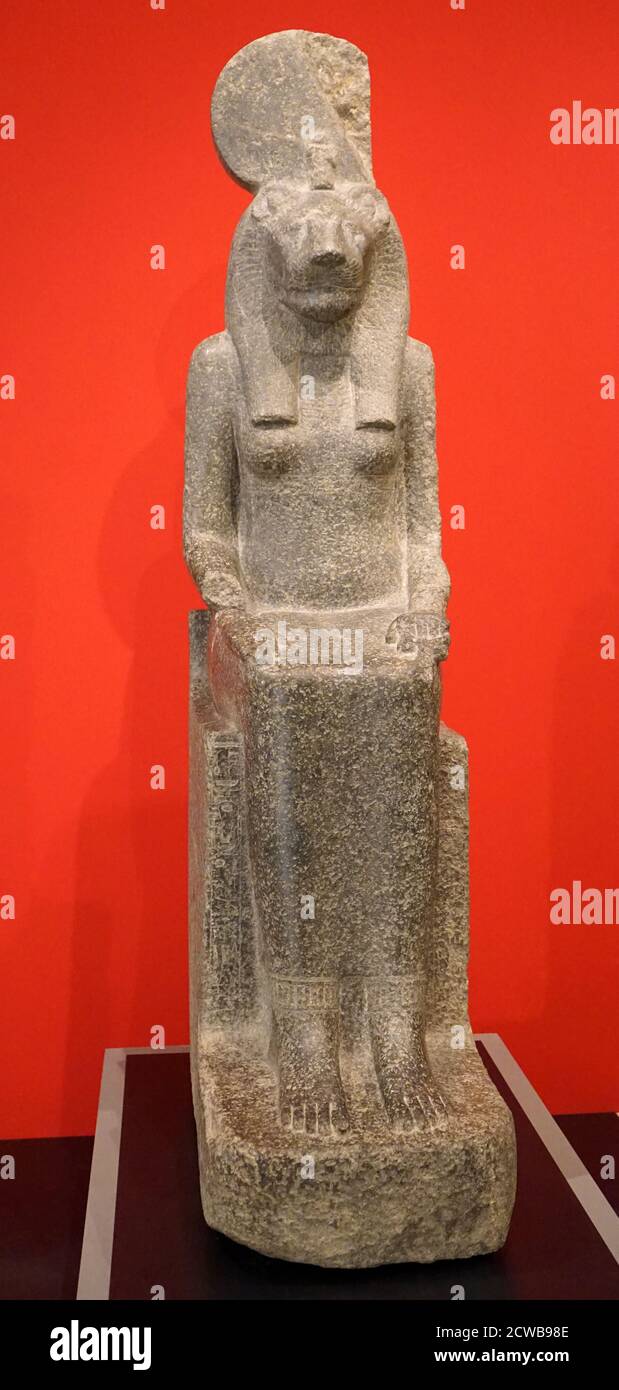 Statue der ägyptischen Göttin Sekhmet. Stockfoto
