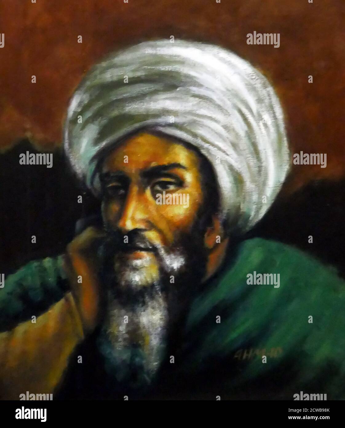 Porträt von Averroes. Ibn Rushd (1126-1198) ein muslimischer andalusischer Philosoph und Richter Stockfoto