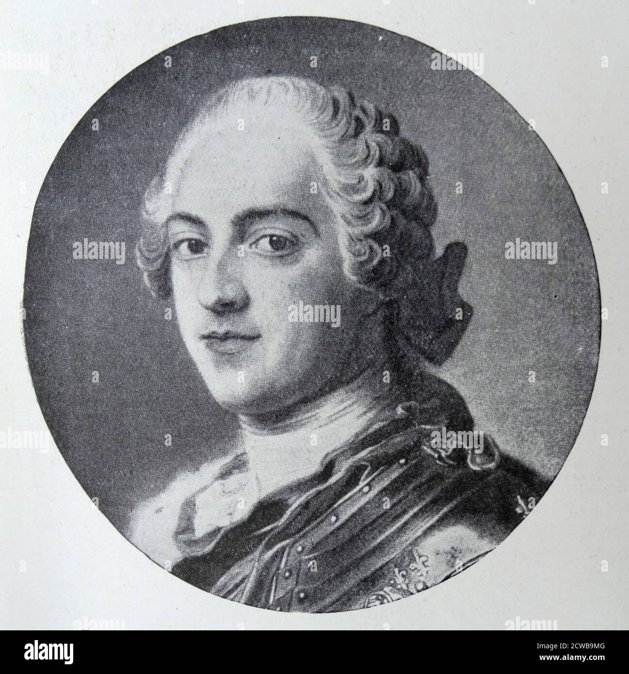 Porträt von Louis XV von Frankreich von Maurice-Quentin de La Tour (1704-188) ein französischer Rokoko-Porträtist Stockfoto