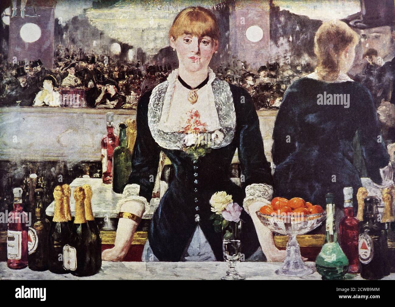 Gemälde mit dem Titel 'die Bar im Folies-Bergere' von Edouard Manet. Manet (1832-1883) ein französischer Maler der Moderne Stockfoto