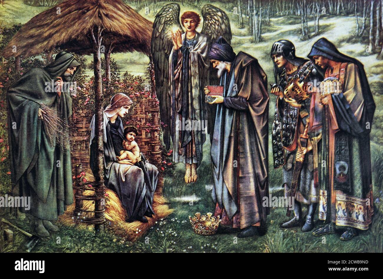Gemälde mit dem Titel 'der Stern von Bethlehem' von Edward Burne-Jones. Sir Edward Coley Burne-Jones, 1. Baronet (1833-1898) ein englischer Künstler und Designer Stockfoto