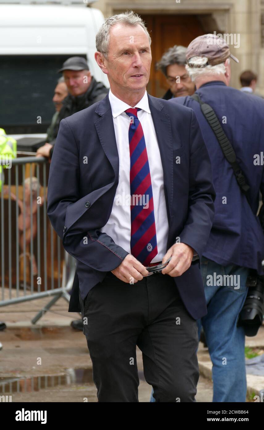 Nigel Evans (geb. 1957), Politiker der britischen Konservativen Partei, der seit 2017 als Joint Executive Secretary des 1922 Committee tätig ist. Mitglied des Parlaments für das Ribble Valley in Lancashire seit 1992. Er ist ein starker Kritiker der Europäischen Union und unterstützte den Brexit beim EU-Referendum 2016. Stockfoto