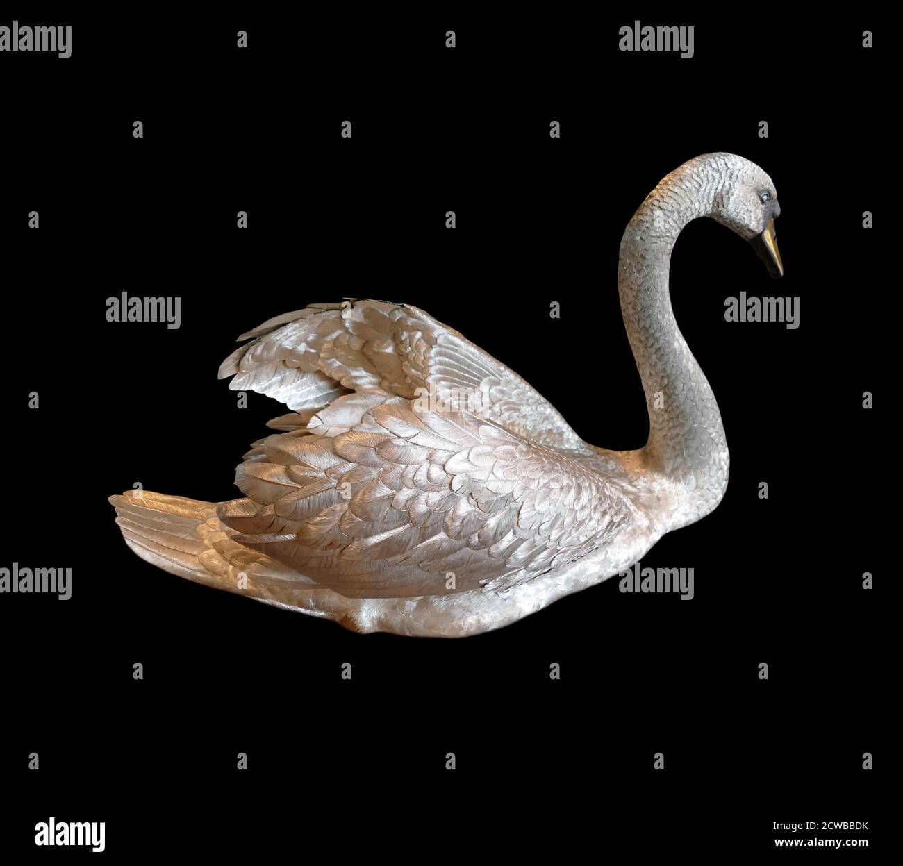 Tischdeko aus Silber und Platin. 1985 Teil der Sammlung Gilbert. Hergestellt in London von Apsley & Co Stockfoto