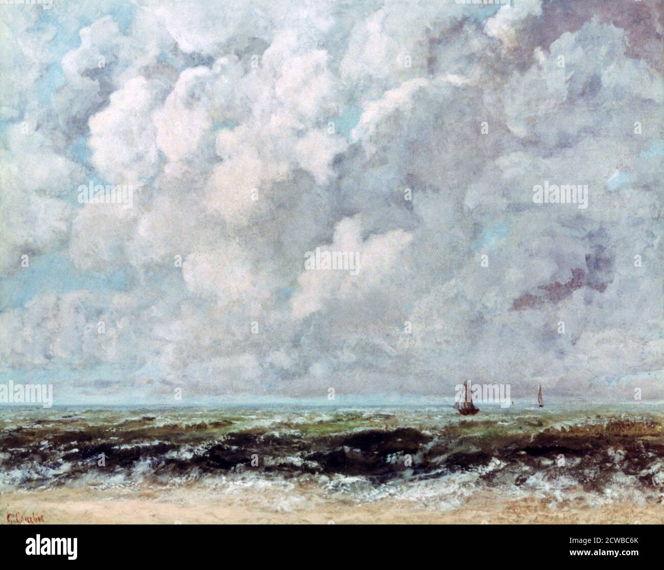 Gemälde mit dem Titel 'Marine Landscape', c1840-1877 von Gustave Courbet Stockfoto