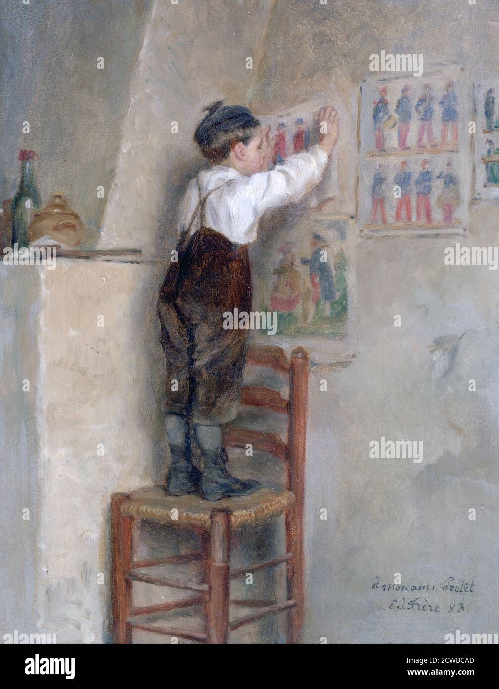 Ein Porträt des französischen Künstlers Pierre Edouard Frere mit dem Titel 'im Klassenzimmer', 1883. Stockfoto