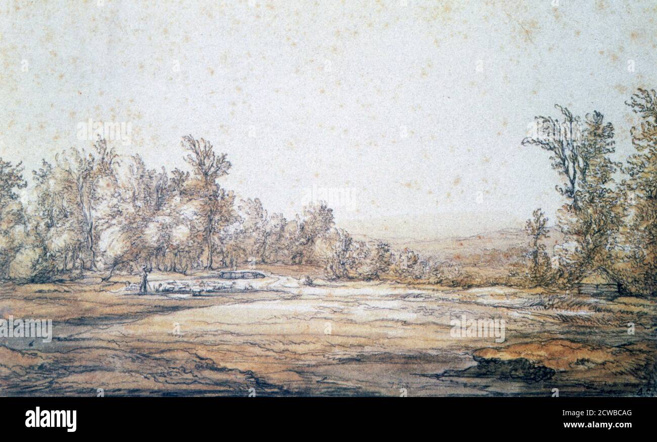 Landscape', 1620-1691 von Aelbert Cuyp. Stockfoto