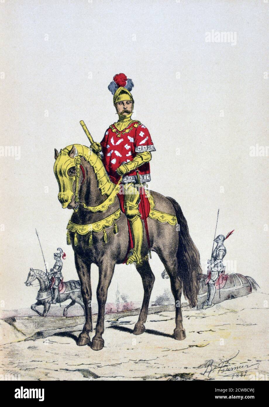 Provost von Paris, 15. Jahrhundert', 1887. Ein Druck des französischen Künstlers A Lemercier. Es ist von Francois Cudet Histoire des Corps de troupes de la Ville de Paris. (Frankreich, 1887). Stockfoto