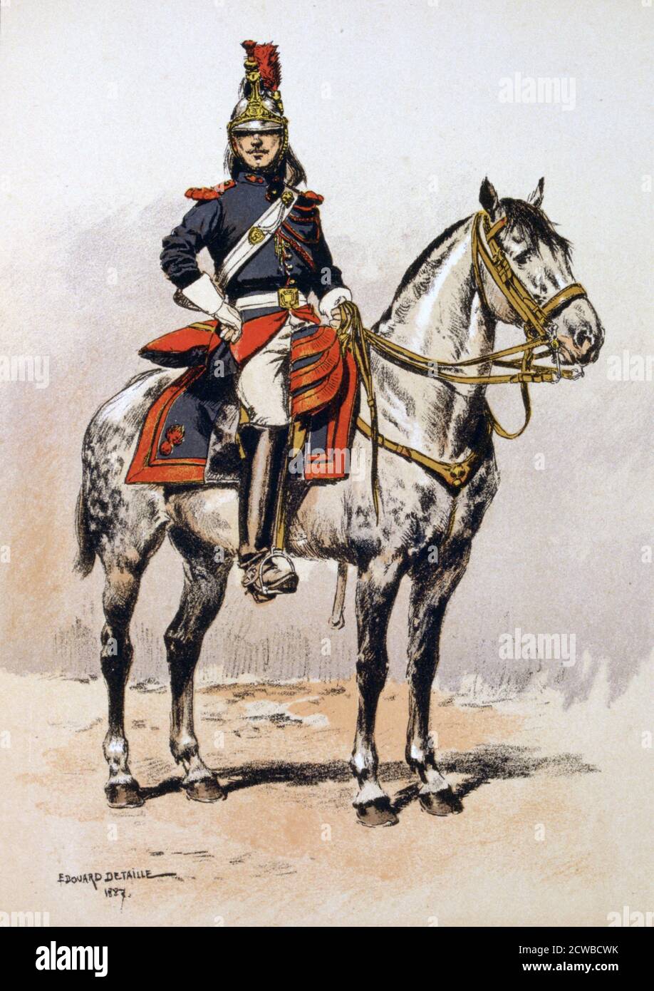 Republikanische Garde, 1871 (1887). Ein Druck des französischen Künstlers A Lemercier, aus Francois Cudet's Histoire des Corps de troupes de la Ville de Paris. (Frankreich, 1887). Stockfoto