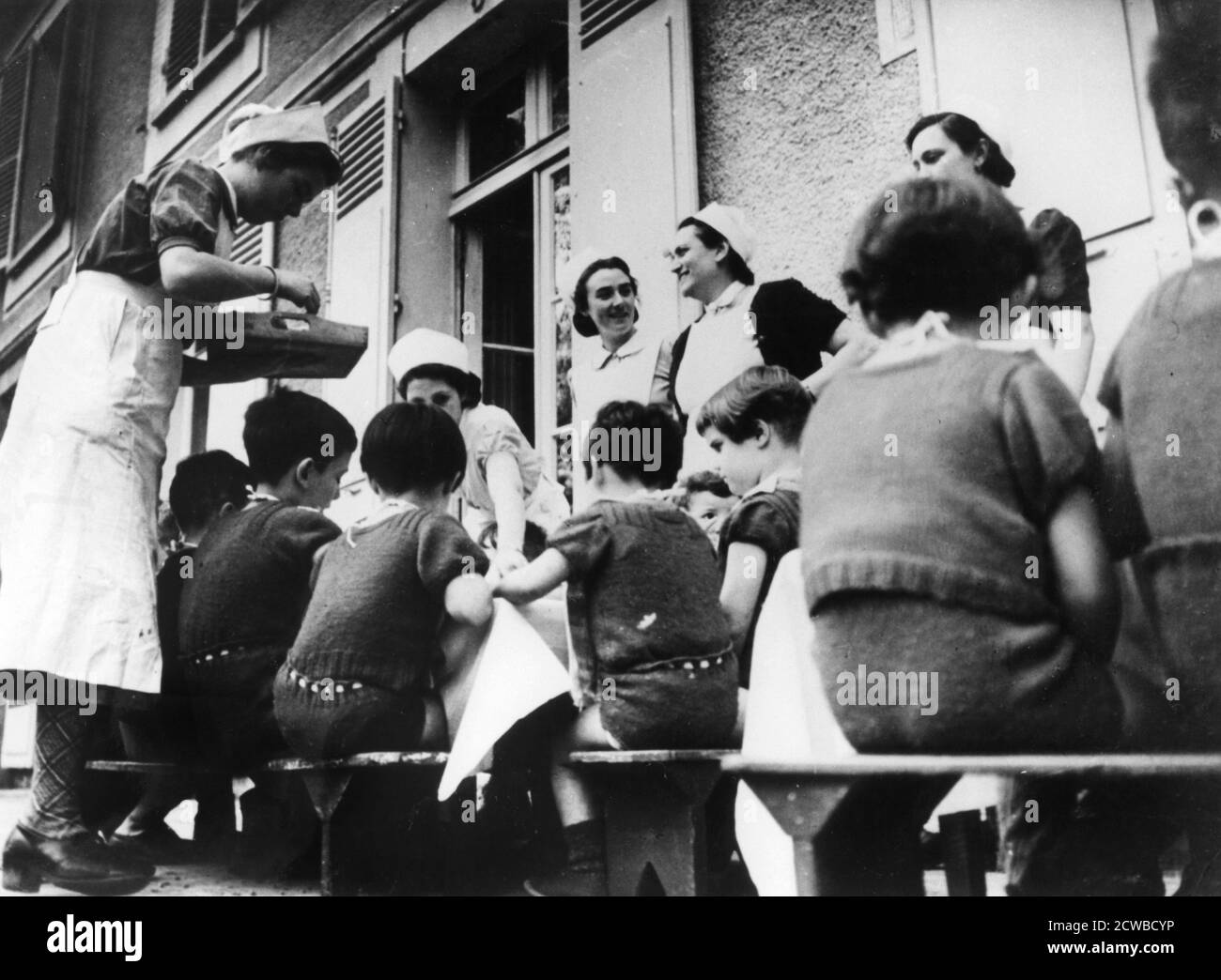 Kinder in der Obhut des Gesundheitsministeriums, Frankreich, Zweiten Weltkrieg, 1940-1944. Der Fotograf ist unbekannt. Stockfoto