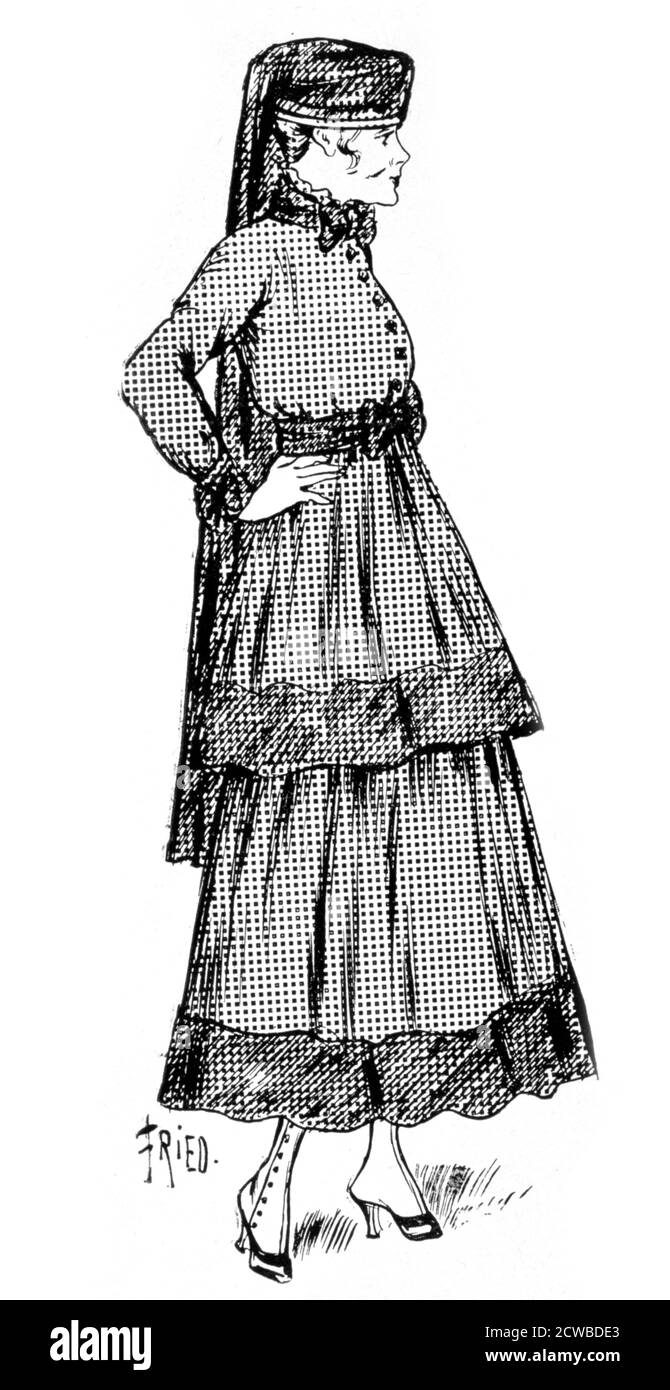 Kaschmir-Damenmode mit Seidenbordüre, 1915. Ein Druck aus 'Le Flambeau' (die Fackel), 18. September 1915. Der Künstler ist unbekannt. Stockfoto