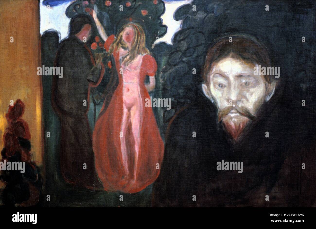 Eifersucht', 1895. Künstler: Edvard Munch. Edvard Munch ist ein norwegischer Maler, Expressionist und Drucker. Er spielte eine große Rolle im deutschen Expressionismus. Stockfoto