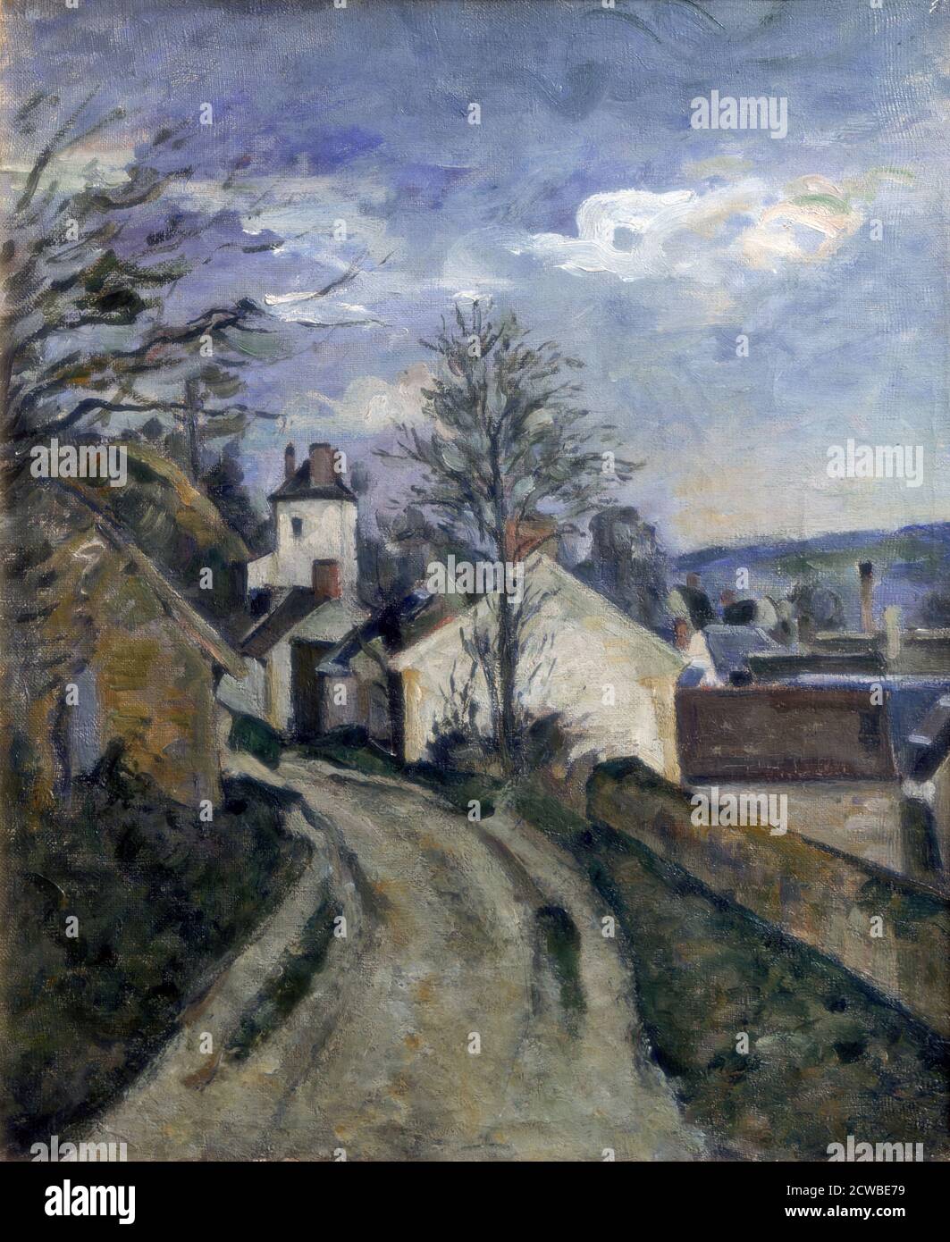 Haus des Arztes Gachet in Auvers', c1873. Künstler: Paul Cezanne. Cezanne (1839-1906) war ein französischer Künstler und Post-Impressionist Maler, dessen Arbeit legte den Grundstein für den Übergang von der 19. Jahrhundert impressionistischen Bewegung zu 20. Jahrhundert Stile wie Kubismus. Stockfoto