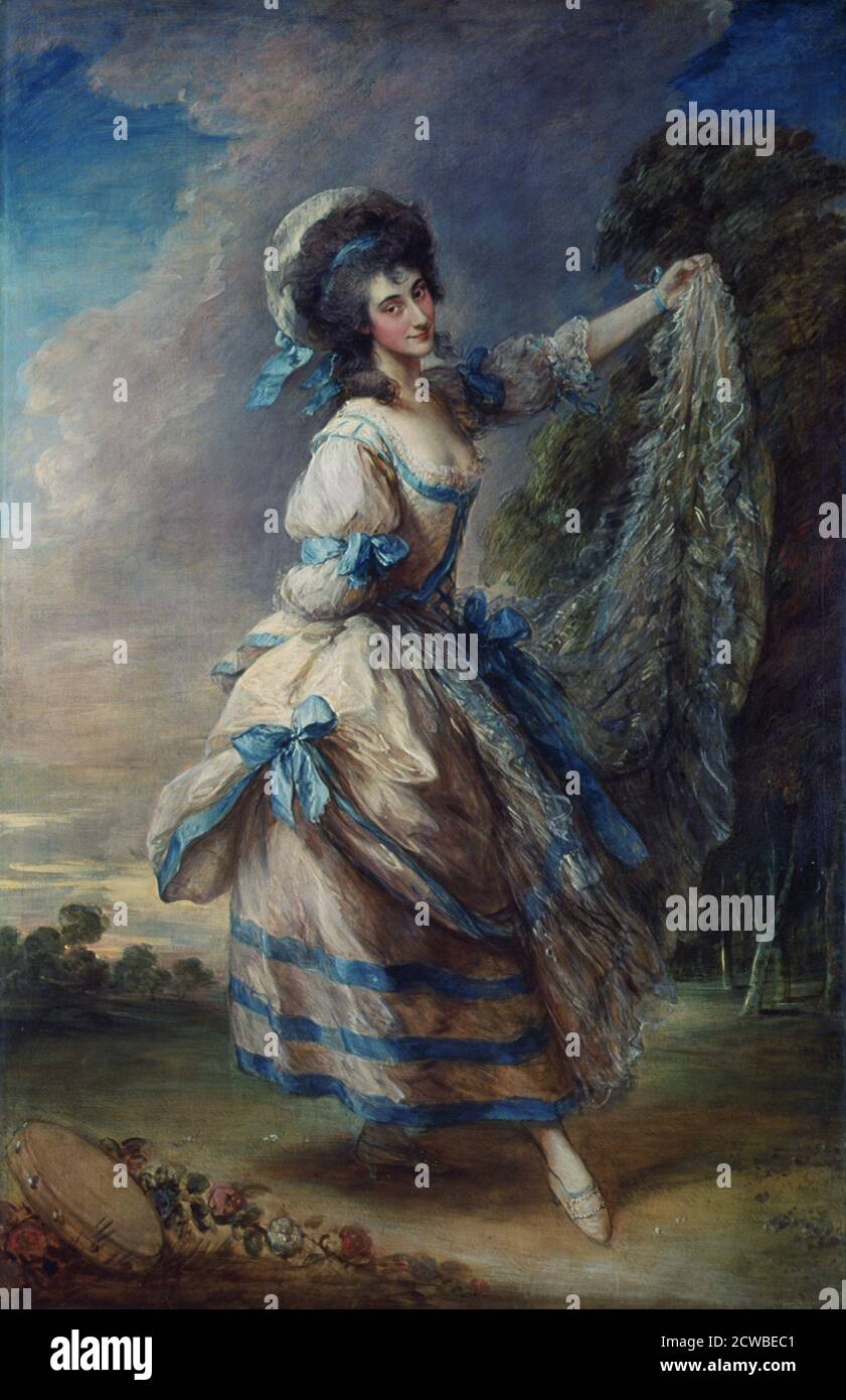 Giovanna Baccelli', 1782 Künstler: Thomas Gainsborough. Porträt der berühmten Tänzerin Giovanna Baccelli, die ihr Kostüm für 'Les Amans' trägt, ein Ballett, das sie 1780-1781 in London aufführte Stockfoto