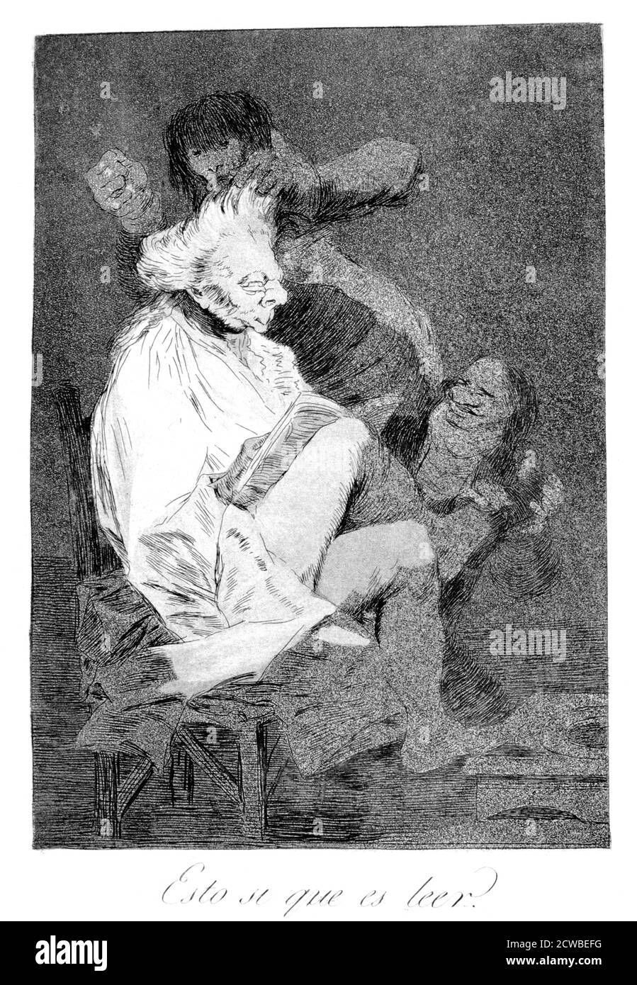 Das ist sicher lesen zu können", 1799 Künstler: Francisco Goya. Platte 29 von 'Los Caprichos'. Los Caprichos erschienen 1799 in einer Zeit der sozialen Repression und Wirtschaftskrise in Spanien.die Serie ist ein Beweis für den politischen Liberalismus und die Abneigung des Künstlers gegen Ignoranz und intellektuelle Unterdrückung. Stockfoto