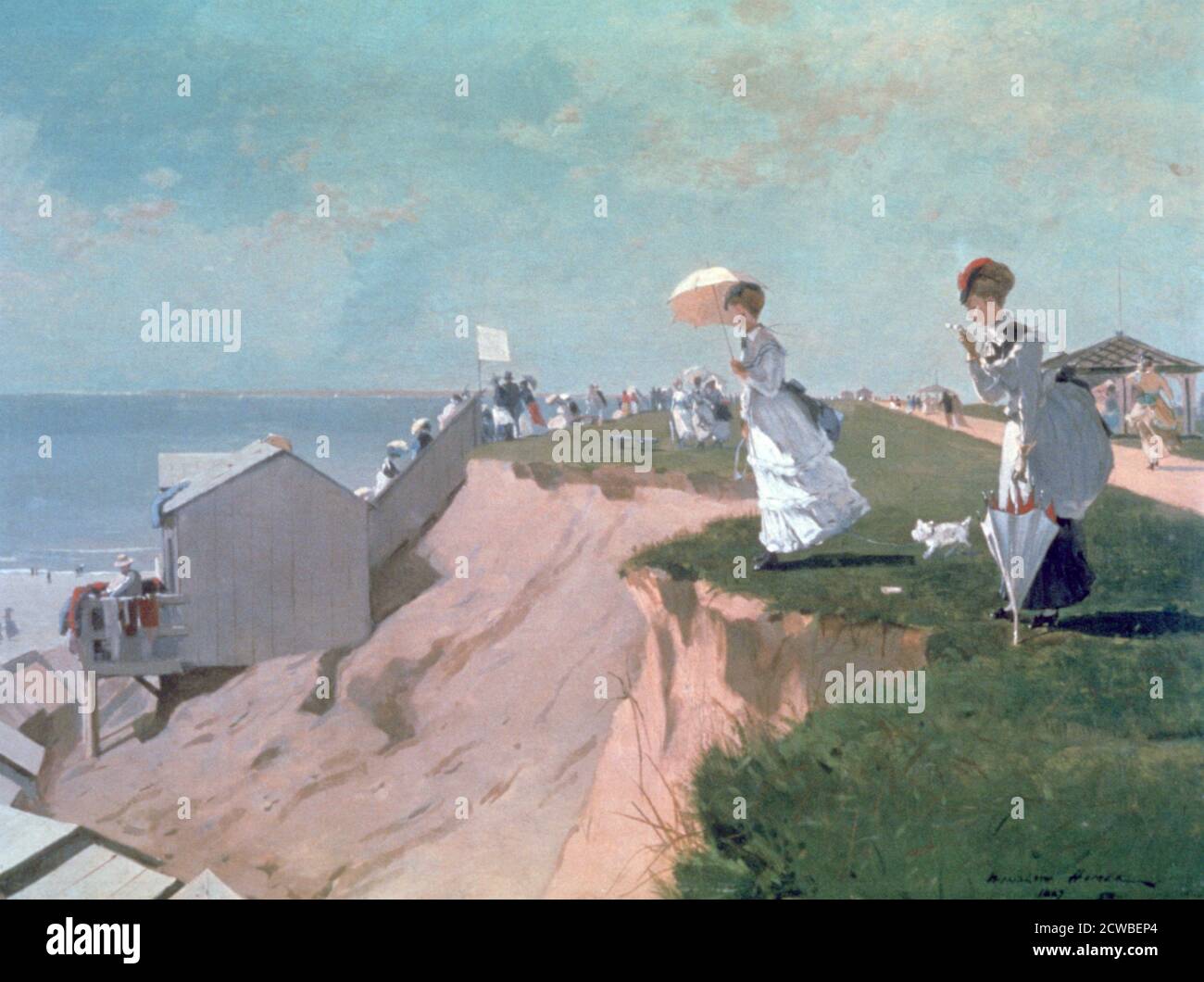 Long Branch“, 1869. Künstler: Winslow Homer. Winslow Homer war ein amerikanischer Landschaftsmaler und Grafiker. Er gilt als einer der bedeutendsten Maler im Amerika des 19. Jahrhunderts und als eine herausragende Figur der amerikanischen Kunst Stockfoto