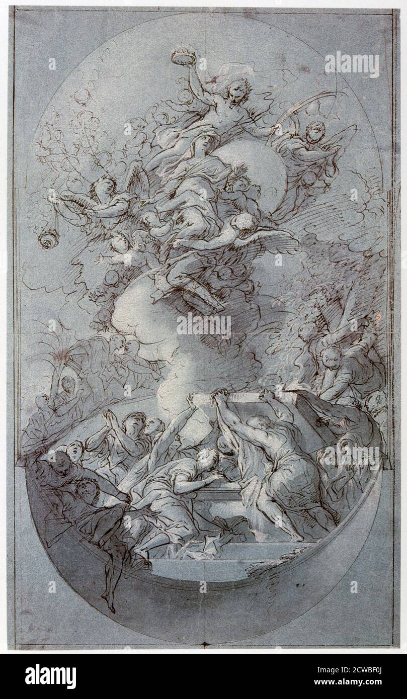 Die Himmelfahrt', c1677-1727. Künstler: Melchior Steidl. Melchior Steidl (1657-1727) war ein österreichischer Maler, der in München ausgebildet wurde, und wurde 1687 Meister. Stockfoto