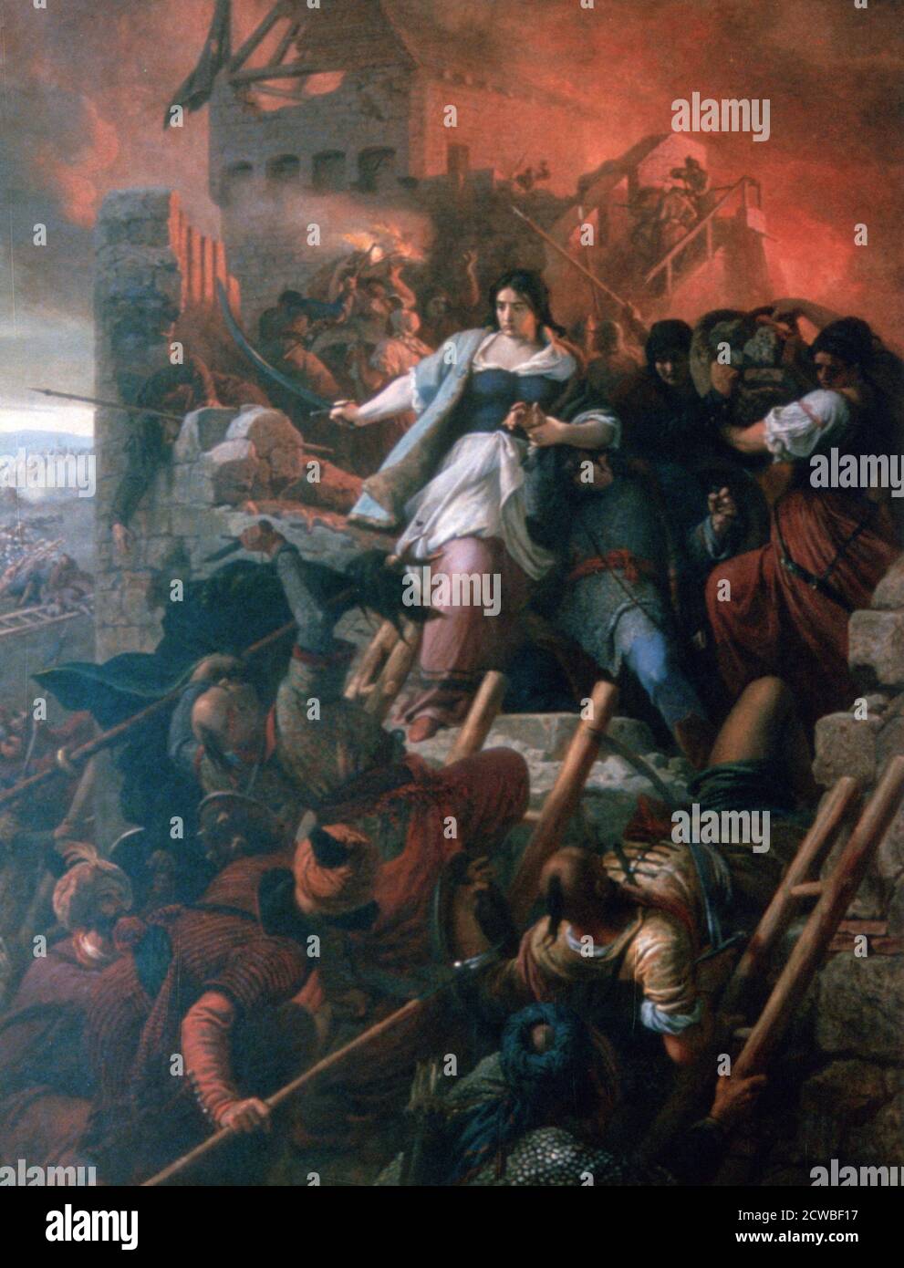 Die Frauen von Eger', 1867. Künstler: Bertalan Szekely. Bertalan Szekely (1835-1910) war ein ungarischer Geschichte- und Porträtmaler, der im romantischen und akademischen Stil arbeitete. Stockfoto