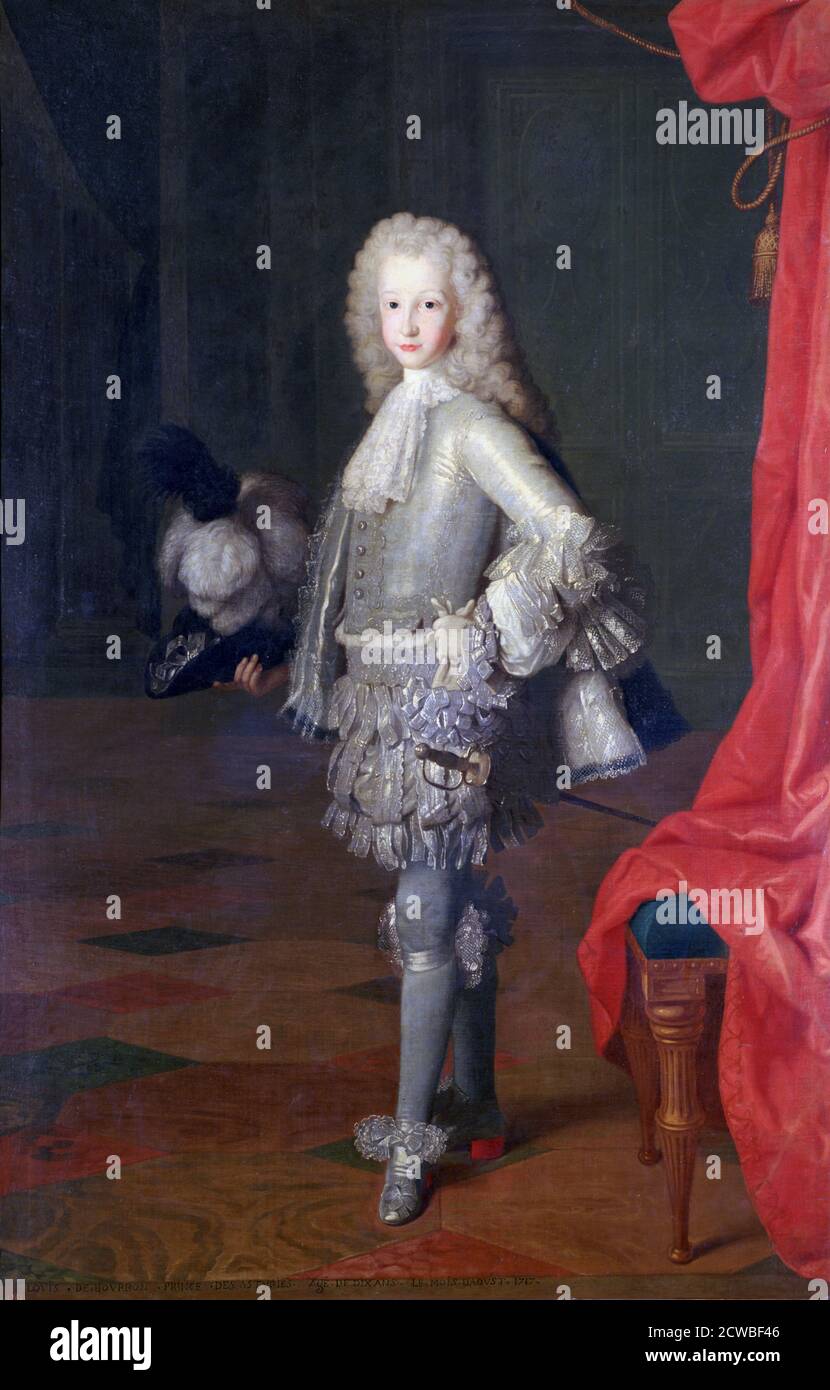 Ludwig I., Prinz von Asturien, König von Spanien', 1717. Künstler: Michel-Ange Houasse. Michel Ange Houasse (1680-1730) war ein französischer Maler, dessen Karriere am Hof von Philipp V. von Spanien verbracht wurde. Stockfoto