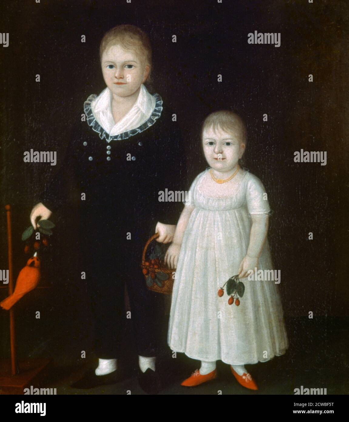 Edward und Sarah Rutter', c1805. Künstler: Joshua Johnson. Joshua Johnson (1763-1832) war ein amerikanischer Maler. Johnson ist bekannt für seine naiven Gemälde prominenter Einwohner Marylands. Stockfoto