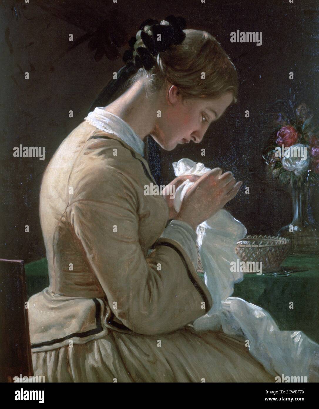 Porträt von Thora Maria Borch', c1830-1873. Künstler: Wilhelm Marstrand. Nicolai Wilhelm Marstrand (1810-1873) war ein dänischer Maler und Illustrator. Stockfoto