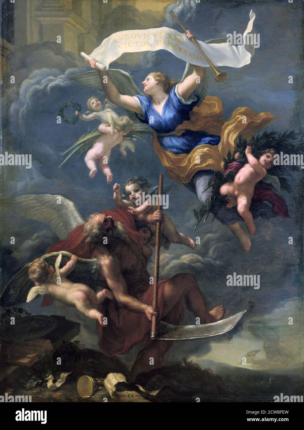Der Ruhm von Ludwig XIV triumphierend im Laufe der Zeit' von Baldassare Franceschini, 17. Jahrhundert. Stockfoto