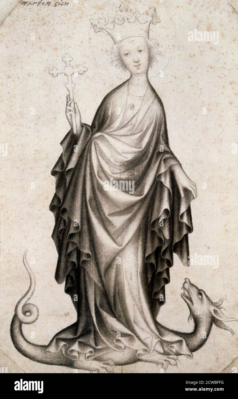 St Margaret, 15. Jahrhundert. Die Ungarische Nationalgalerie, Budapest. Stockfoto
