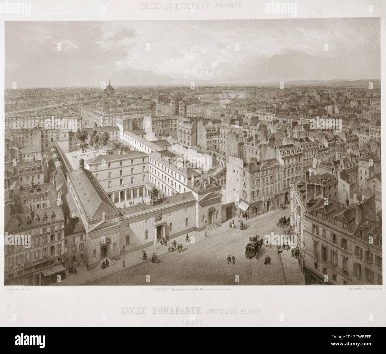 Lycee Bonaparte, Paris, 1867. Von Lycees & Ecole's de France. Aus einer privaten Sammlung. Stockfoto