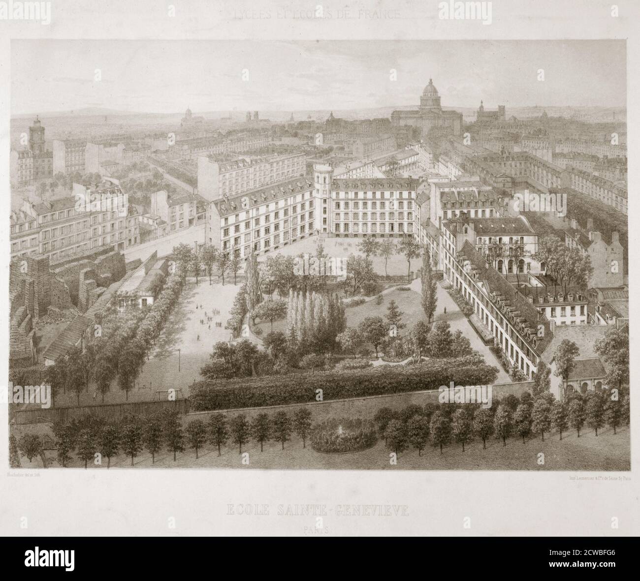 Ecole Sainte Genevieve, Paris, 1867. Von Lycees & Ecole's de France. Aus einer privaten Sammlung. Stockfoto