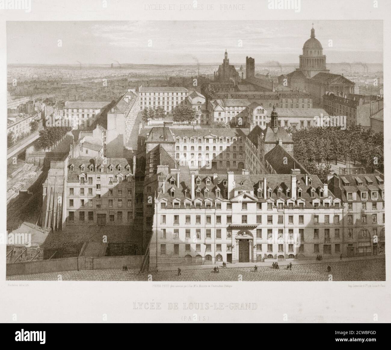 Lycee de Louis-le-Grand, Paris, 1867. Von Lycees & Ecole's de France. Aus einer privaten Sammlung. Stockfoto