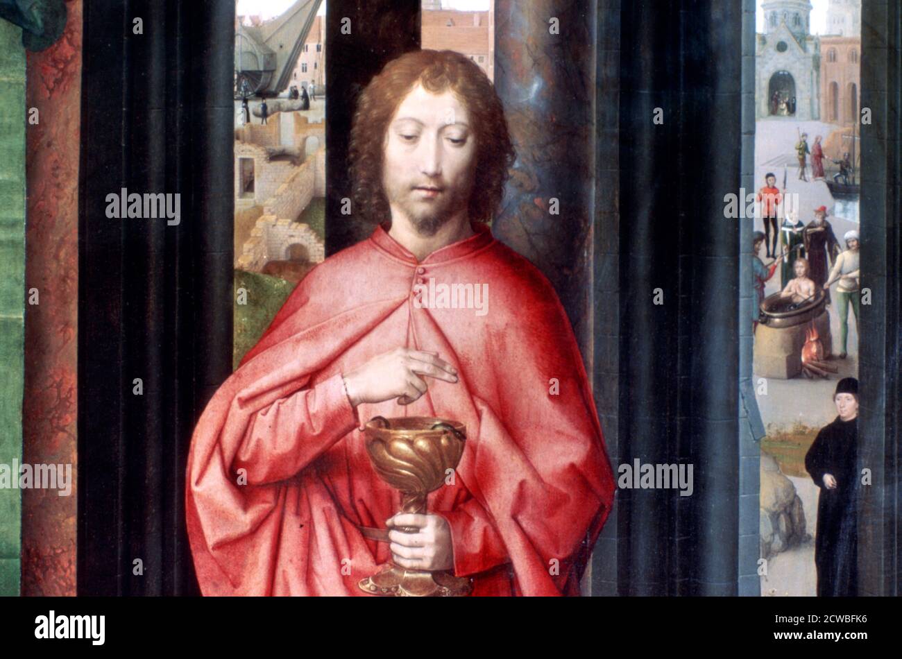 Mystic Marriage of St. Catherine and Other Saints', Detail, c1453-1494. Künstler: Hans Memling. Hans Memling war der führende Künstler in Brügge. Sein Werk ist stark von Rogier van der Weyden beeinflusst. Stockfoto
