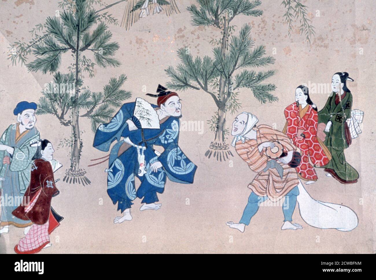 Events of the Year in the Floating World', 1695-1700. Künstler: Furuyama Moroshige. Furuyama Moroshige war ein japanischer Künstler aus dem 17. Jahrhundert, der während der Edo-Zeit vorherrschte. Stockfoto