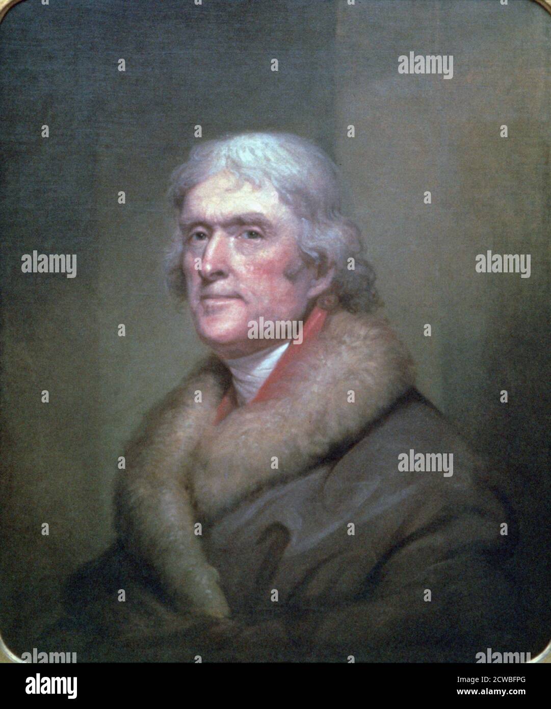 Thomas Jefferson, 1805. Künstler: Rembrandt Peale. Rembrandt Peale (1778-1860) war ein amerikanischer Porträtmaler und Museumswärter. Stockfoto