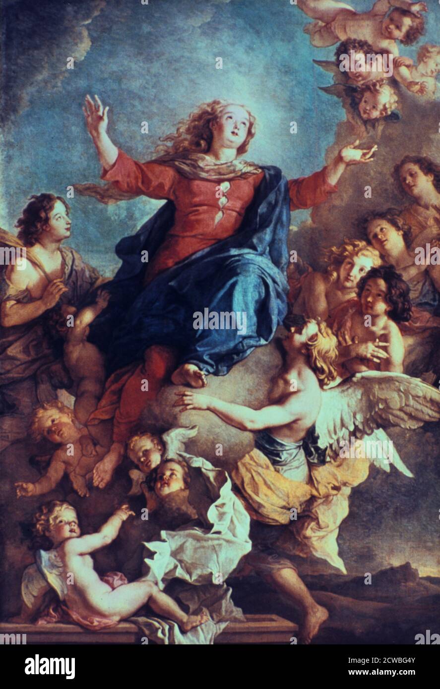 Die Himmelfahrt der Jungfrau', von Charles de la Fosse, 17./Anfang 18. Jahrhundert. Vom Musée des Beaux-Arts de Nancy, Frankreich. Stockfoto