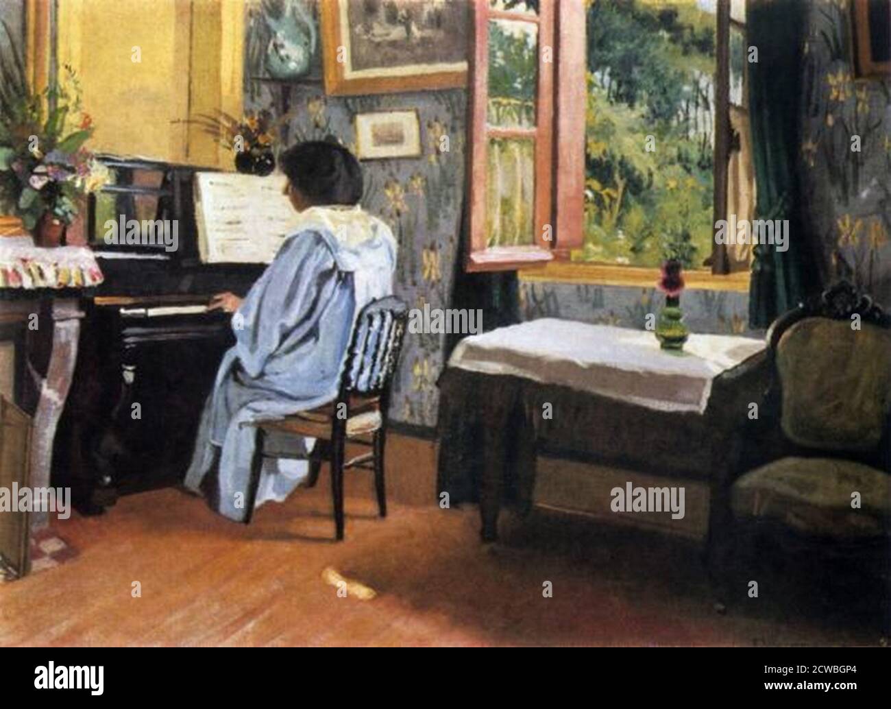 Lady at the Piano' von Felix Valloton, 1904. Stockfoto