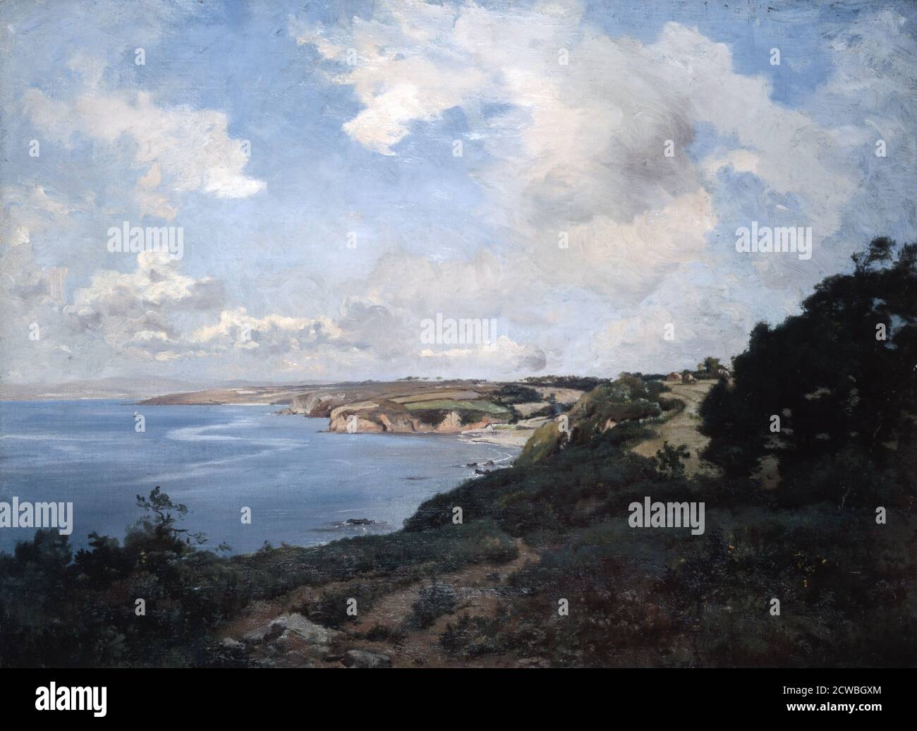 Der Abend', von Emmanuel Lansyer, 1872. Die Küste rund um Douarnenez, Frankreich. Stockfoto