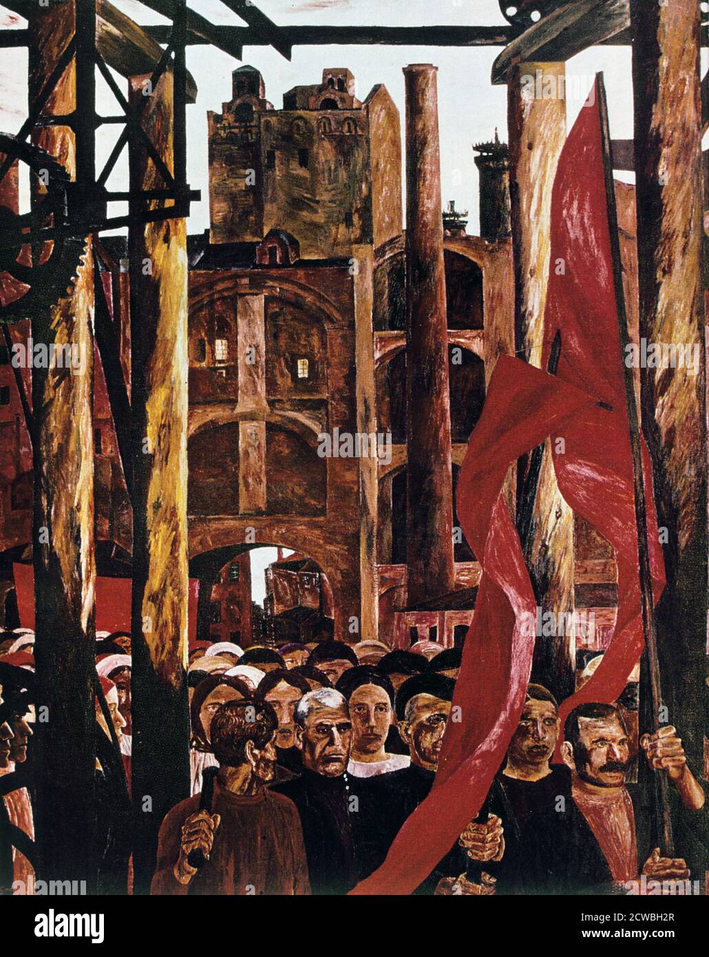 Generalstreik von 1905', 1946 von den Brüdern Smolin gemalt. Sozialistische Realist sowjetischen Propaganda Malerei Stockfoto