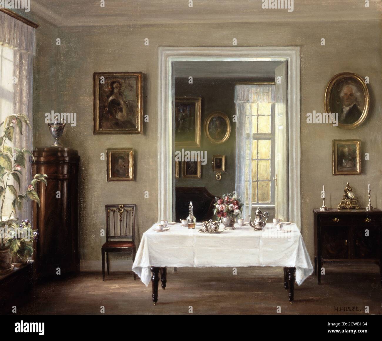 Interior' von Hans Hilsoe, c1900-1940. Dänischer Künstler, Maler. Stockfoto