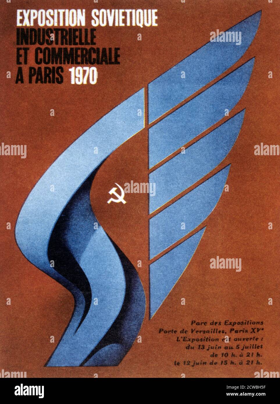 Plakat für die sowjetische Industrieausstellung in Paris 1970 Stockfoto