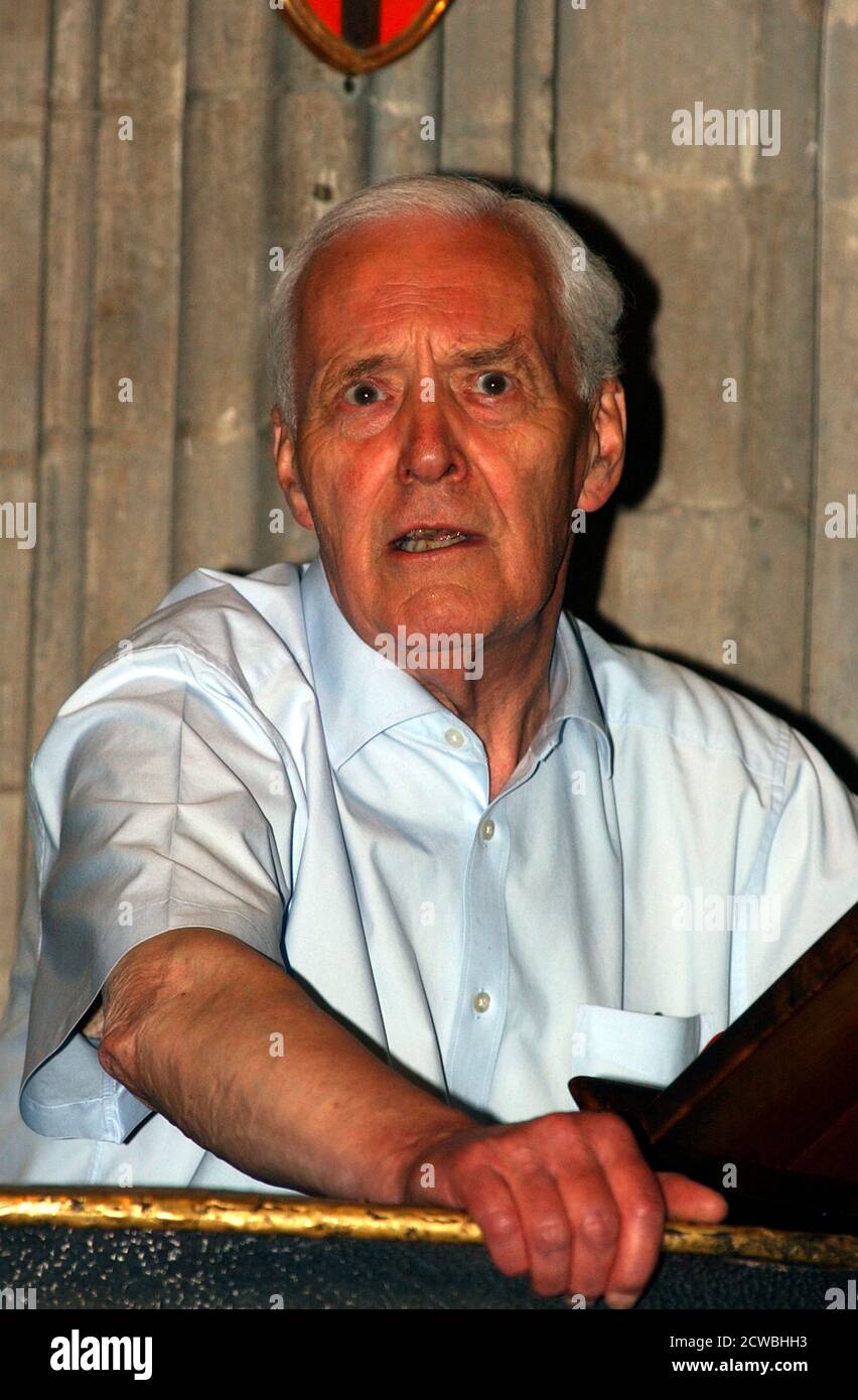 Foto von Tony Benn. Anthony Wedgwood Benn (1925-2014) britischer Politiker, Schriftsteller und Tagebuchschreiber. Stockfoto