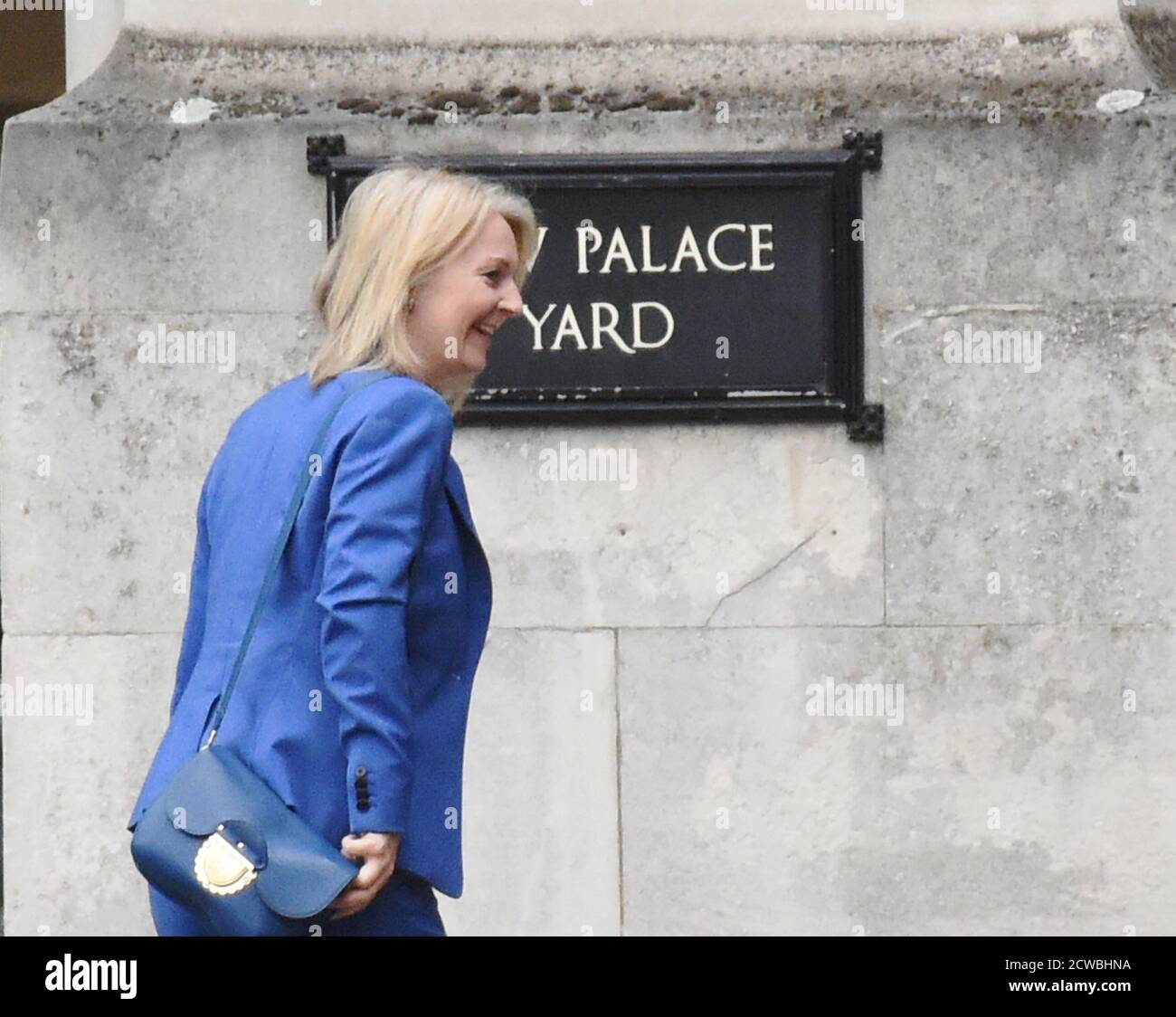 Foto von Liz Truss. Elizabeth Mary Truss (1975-) Britische Politikerin, die seit Juli 2019 als Staatssekretärin für internationalen Handel und Präsidentin des Handelsrates tätig ist und seit September 2019 Ministerin für Frauen und Qualitäten. Stockfoto