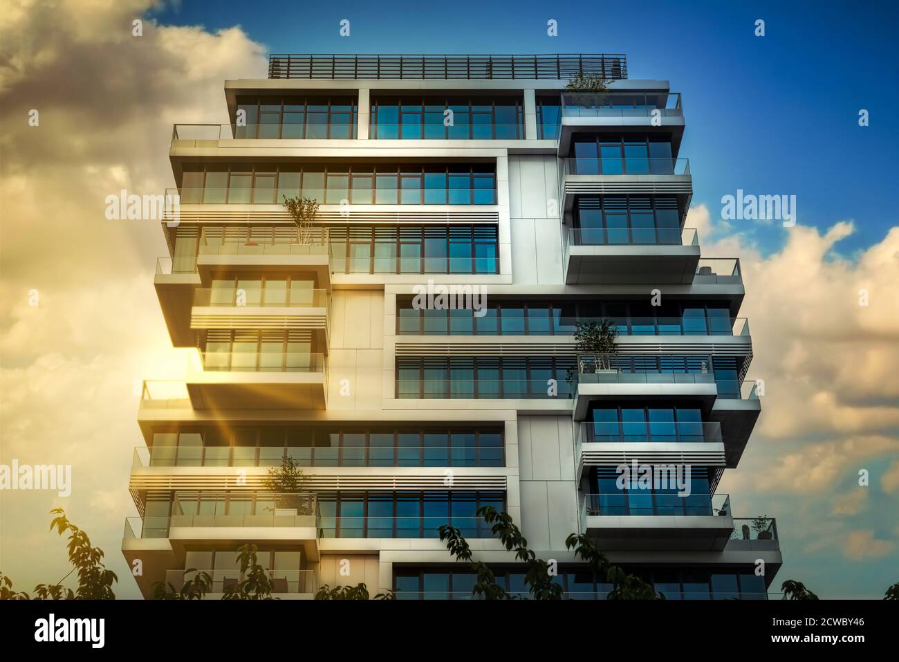 Wunderschönes Apartmenthaus Stockfoto