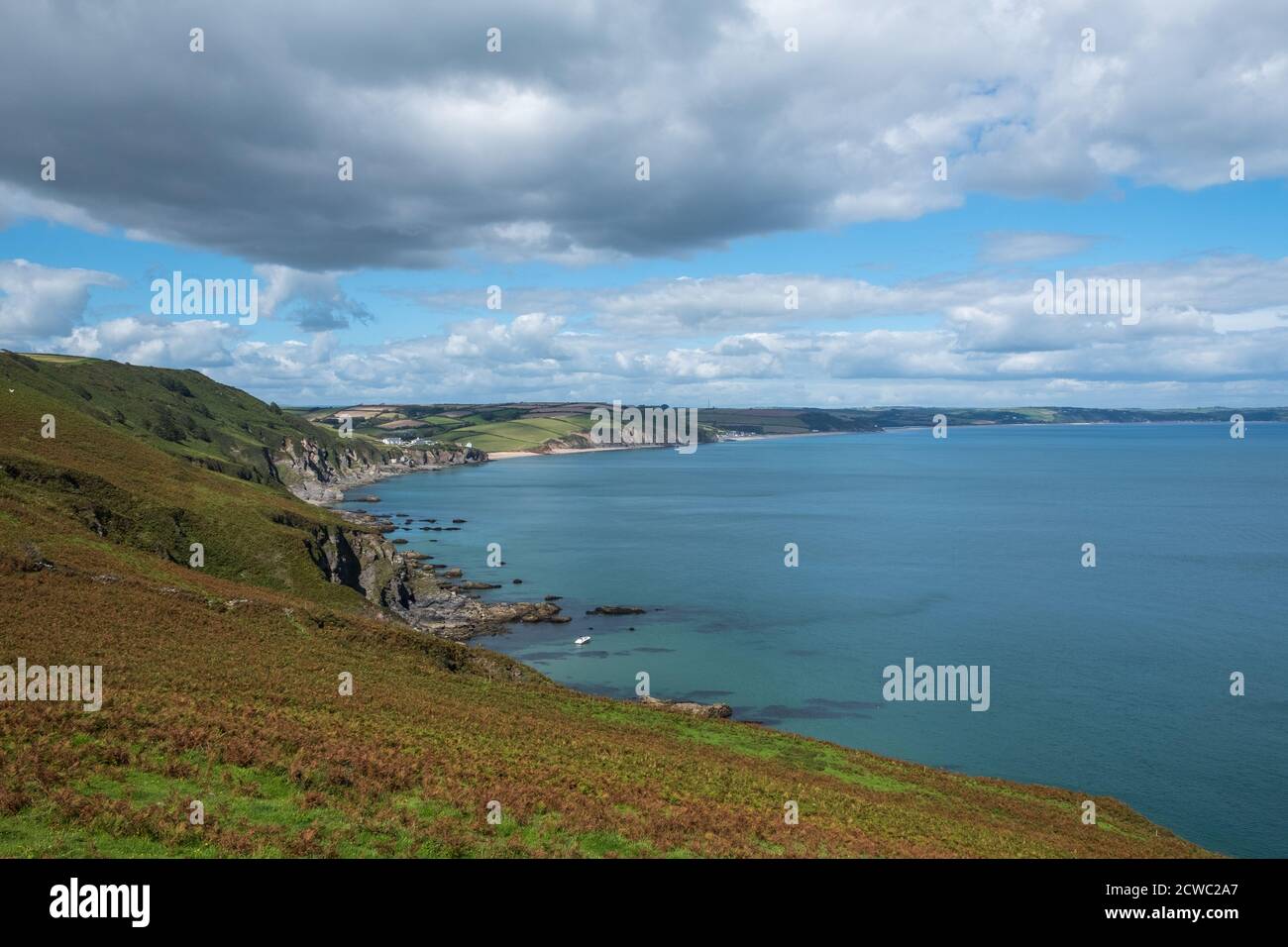 Start Bay auf dem South West Coastal Path in der South Hams Gegend von Devon, Großbritannien Stockfoto