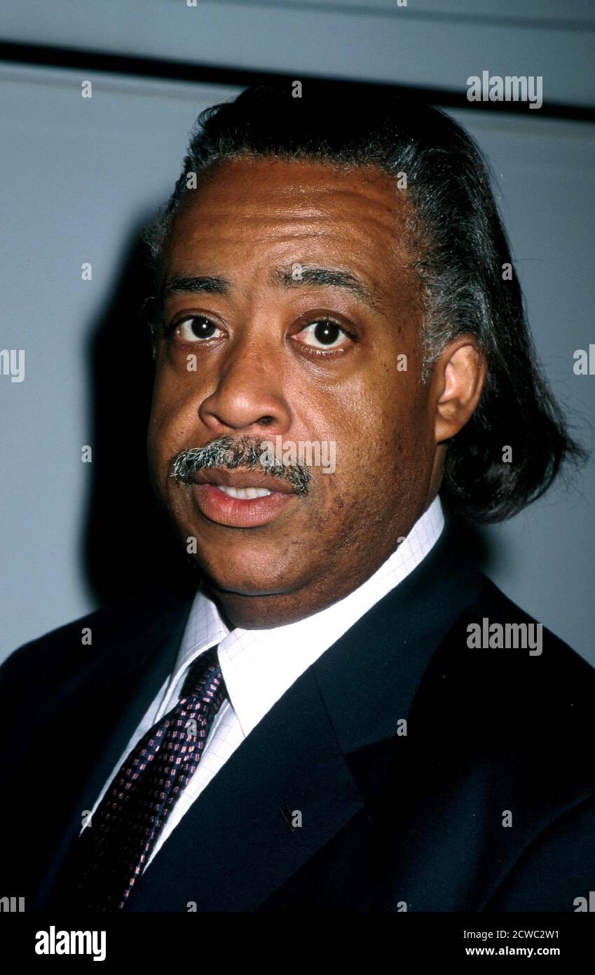 Al Sharpton außerhalb von Barney's, New York City. Oktober 2001. Bild: Henry McGee/MediaPunch Stockfoto