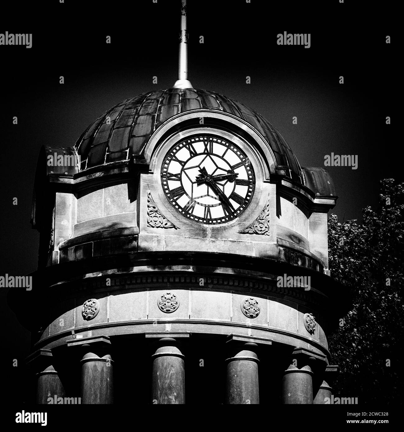 Clock Tower Victoria Park Kitchener AUF Kanada. Stockfoto