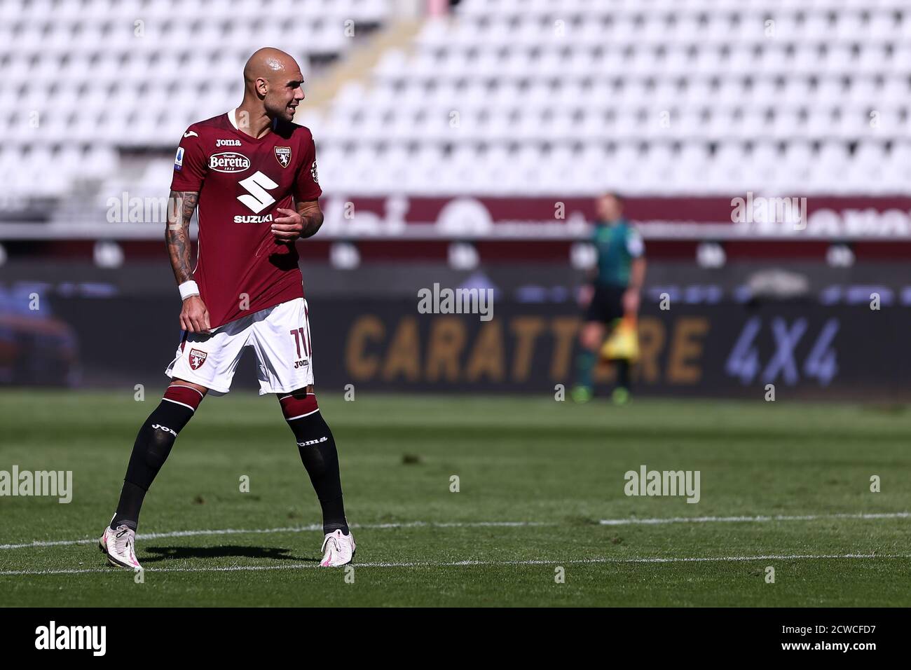 Turin, Italien. September 2020. Simone Zaza von Turin FC während der Serie EIN Spiel zwischen Turin FC und Atalanta Calcio. Stockfoto