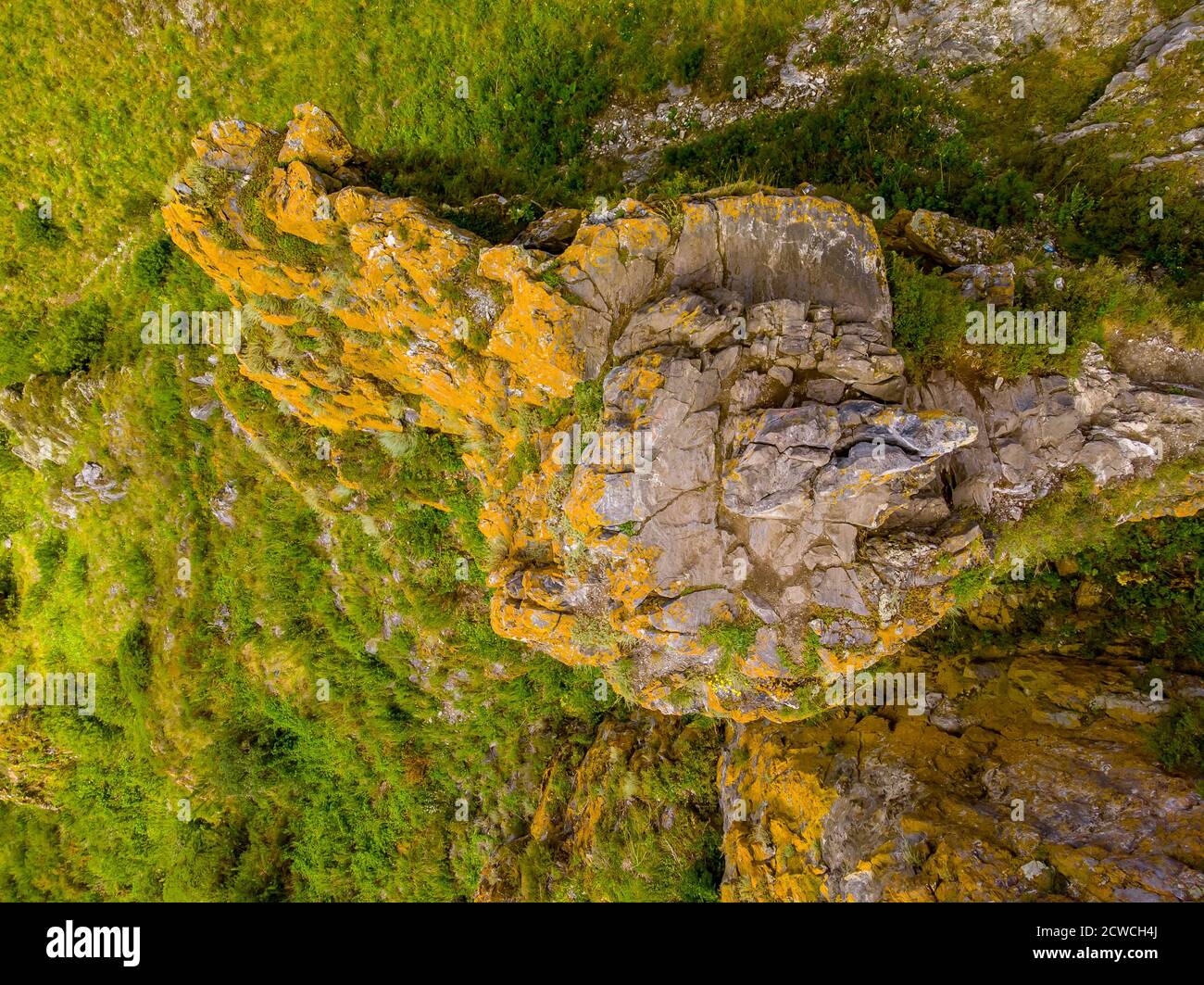 Blauer Katun Fluss und Tschertow palets Altai Berge republik Russland, Luftaufnahme von oben Stockfoto