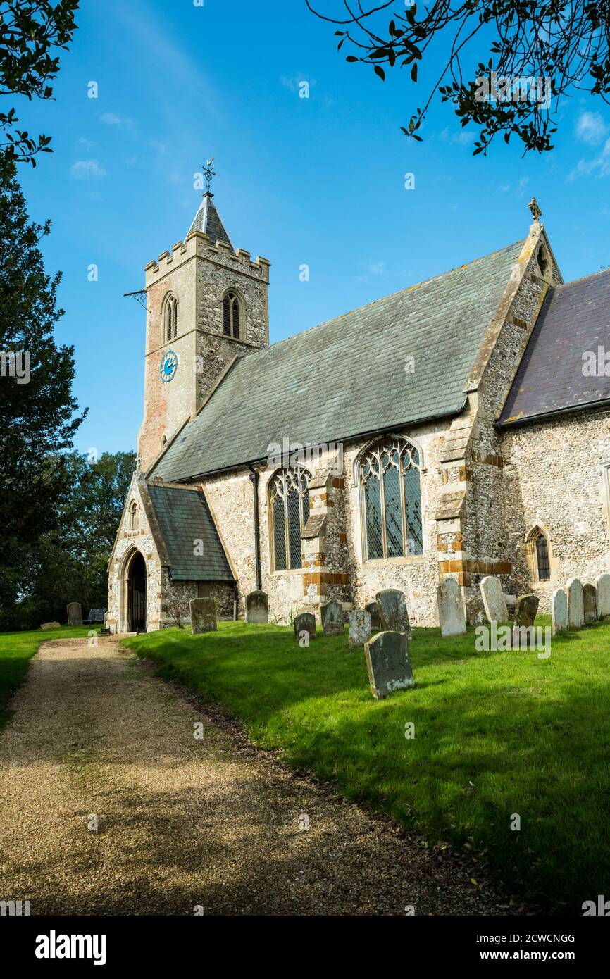 St Andrew's Church, Ringstead im Nordwesten Norfolks. Stockfoto