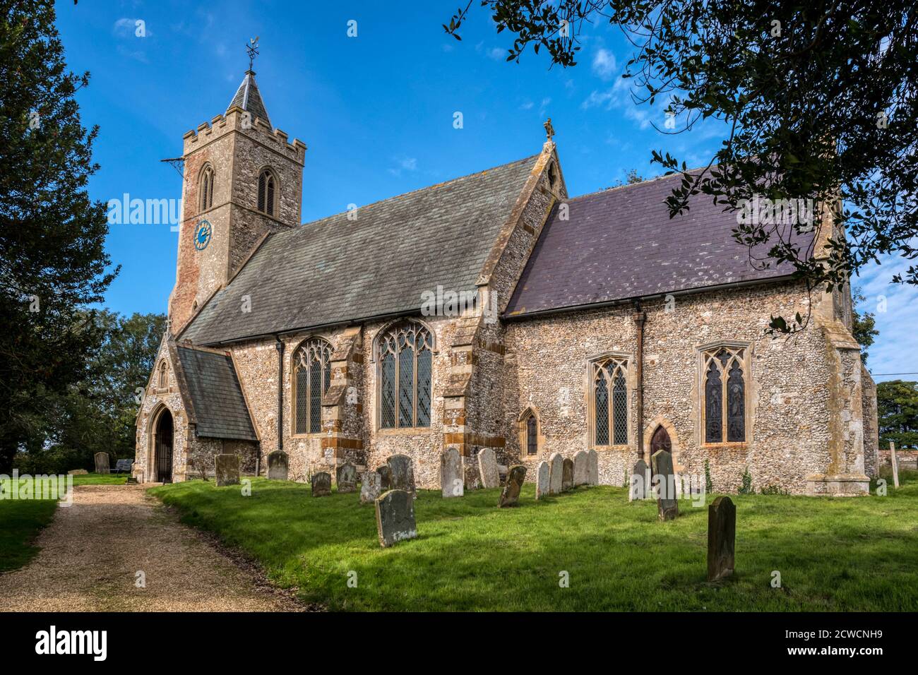 St Andrew's Church, Ringstead im Nordwesten Norfolks. Stockfoto